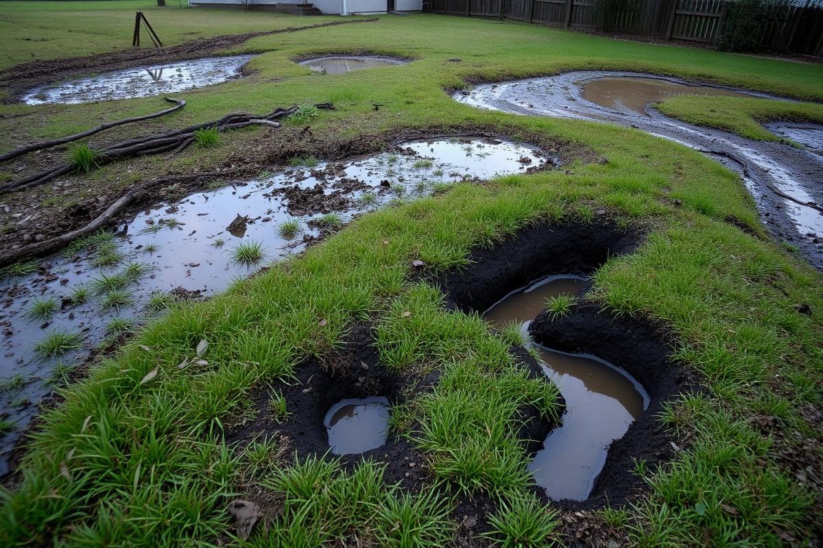 Failed Drain Field Replacement — before